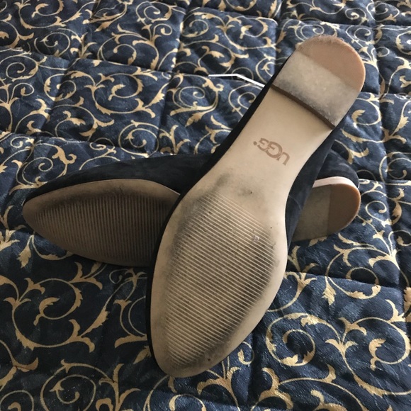 UGG Black Suede Leather Ballet Flats Size 7.5 | Gently Used | Cozy & Chic - Picture 4 of 5
